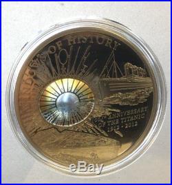 RARE 2012 Cook Islands $10 Windows Of History 2oz Silver proof TITANIC coin
