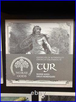 RARE 2015-16 Norse Gods 2 oz. Fine Silver 9-coin series, Cook Islands