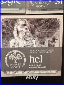 RARE 2015-16 Norse Gods 2 oz. Fine Silver 9-coin series, Cook Islands