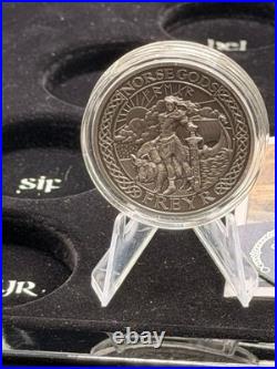 RARE 2015-16 Norse Gods 2 oz. Fine Silver 9-coin series, Cook Islands