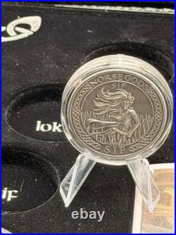 RARE 2015-16 Norse Gods 2 oz. Fine Silver 9-coin series, Cook Islands
