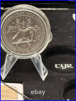 RARE 2015-16 Norse Gods 2 oz. Fine Silver 9-coin series, Cook Islands