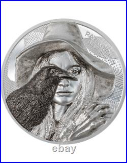 RAVEN WITCH Eye of Magic 2 Oz Silver Coin 10$ Cook Islands 2022