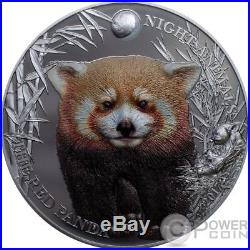 RED PANDA Night Animals 1 Oz Silver Coin 5$ Cook Islands 2017