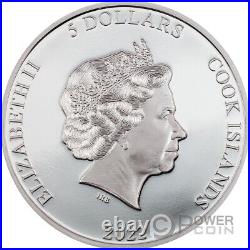 ROLLER Eclectic Nature Bird 1 Oz Silver Coin 5$ Cook Islands 2022