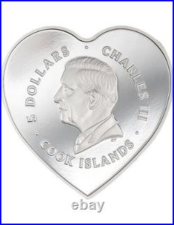 ROSES Brilliant Love Silver Coin 5$ Cook Islands 2024