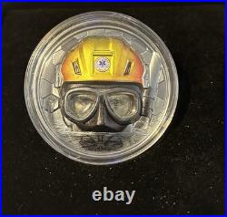 Real Heroes Coast Guard $20 2023 3oz Pure Silver 50mm Black Proof 850 PCS UHL