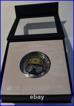 Real Heroes Coast Guard $20 2023 3oz Pure Silver 50mm Black Proof 850 PCS UHL