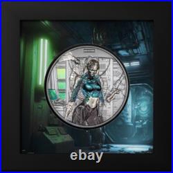 Rebirth Cyber Queen 3 oz Black Proof Silver Coin 20$ Cook Islands 2024