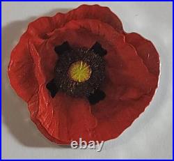 Remembrance Poppy, Lest we Forget 2017 Cook Islands 1 oz. $5 Silver Proof