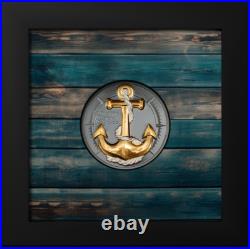 Rough Storms The Journey Anchor 2 oz Black Proof Silver Coin Cook Islands 2025