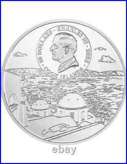 SANTORINI Architectures of the World 2 Oz Silver Coin 10$ Cook Islands 2025