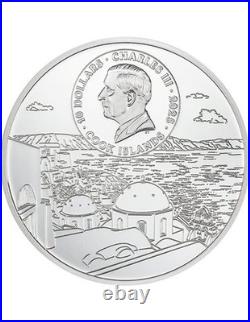 SANTORINI Architectures of the World 2 Oz Silver Coin 10$ Cook Islands 2025