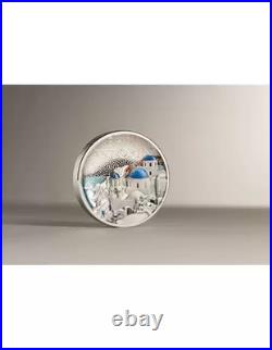 SANTORINI Architectures of the World 2 Oz Silver Coin 10$ Cook Islands 2025
