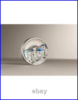 SANTORINI Architectures of the World 2 Oz Silver Coin 10$ Cook Islands 2025