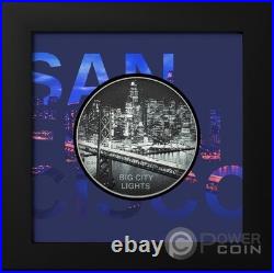 SAN FRANCISCO Big City Lights Silver Coin 5$ Cook Islands 2024