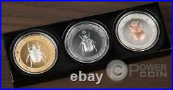 SCARAB SELECTION II Set 3x1 Oz Silver Coins 5$ Cook Islands 2017