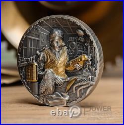 SCIENCE LAB Steampunk 3 Oz Silver Coin 20$ Cook Islands 2023