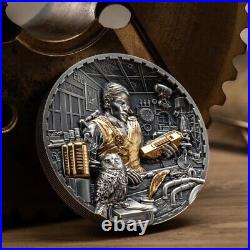 SCIENCE LAB Steampunk 3 Oz Silver Coin $20 Cook Islands 2023 SCIENCE LAB Steampunk 3 Oz Silver Coin $20 Cook Islands 2023