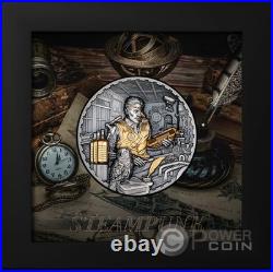 SCIENCE LAB Steampunk 3 Oz Silver Coin 20$ Cook Islands 2023