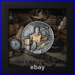 SCIENCE LAB Steampunk 3 Oz Silver Coin $20 Cook Islands 2023 SCIENCE LAB Steampunk 3 Oz Silver Coin $20 Cook Islands 2023