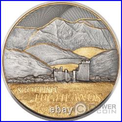 SCOTTISH HIGHLANDS Golden Landscapes 2 Oz Silver Coin 10$ Cook Islands 2026