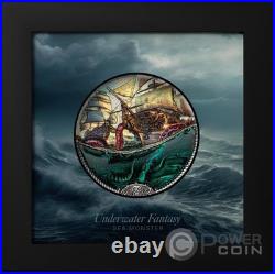 SEA MONSTER Underwater Fantasy 3 Oz Silver Coin 20$ Cook Islands 2025