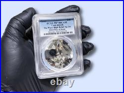 SILVERLAND THE WAVE 2023 $10 2 oz Silver HR Coin Cook Islands PCGS PR70 DCAM