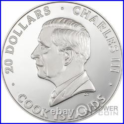 SILVER BURST Bald Eagle 3 Oz Silver Coin 20$ Cook Islands 2024