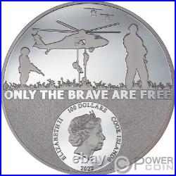 SPECIAL FORCES Real Heroes 1 Kg Kilo Silver Coin 100$ Cook Islands 2022