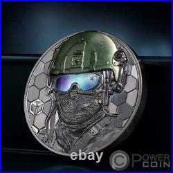 SPECIAL FORCES Real Heroes 1 Kg Kilo Silver Coin 100$ Cook Islands 2022