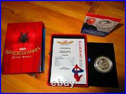 SPIDER-MAN HOMECOMING 2017 Cook Islands $5 Silver Proof 1oz Coin