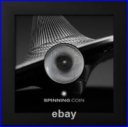 SPINNING COIN 2023 $5 1 oz Silver. 999 Smartminting High Relief Coin Cook Isla