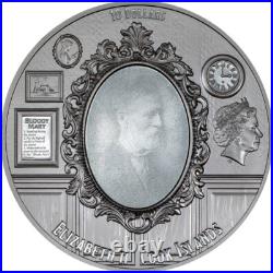 STANLEY Haunted Places 2 oz Silver Black Proof Coin Cook Islands 2023