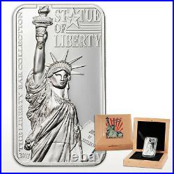 STATUE OF LIBERTY 2017 COOK ISLANDS 2oz Proof Silver Coin