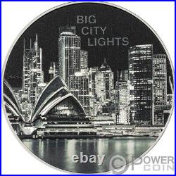 SYDNEY Big City Lights 1 Oz Silver Coin 5$ Cook Islands 2023