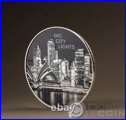 SYDNEY Big City Lights 1 Oz Silver Coin 5$ Cook Islands 2023