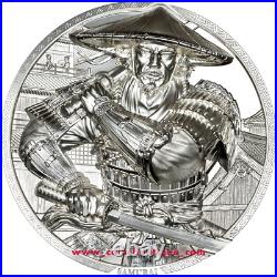 Samurai 5 oz silver coin proof Cook Islands 2025