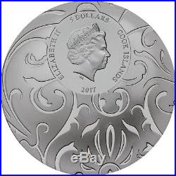 Scarab Selection $5 1oz 3 Pure Silver Coin Proof Set Cook Islands 2017