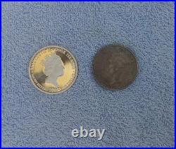 Set x2 Coins 1938 Australia One Crown + 2008 Cook Islands One Dollar Proof Crown