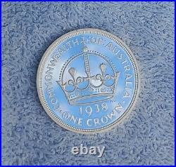 Set x2 Coins 1938 Australia One Crown + 2008 Cook Islands One Dollar Proof Crown