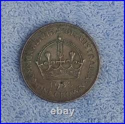 Set x2 Coins 1938 Australia One Crown + 2008 Cook Islands One Dollar Proof Crown