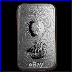 Silver Coin Bar Cook Islands Bounty 2017 100 gram 99.99% pure silver