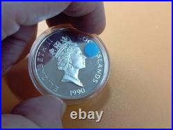 Silver Coin Inca Prince 1990 Cook Islands 500 Years of America 1492 1992 Spain