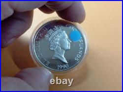 Silver Coin Inca Prince 1990 Cook Islands 500 Years of America 1492 1992 Spain
