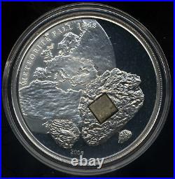 Silver Proof Coin Cook Islands 2008 $5 Pultusk Poland Meteorite Insert COA