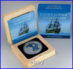 Solomon Islands $10 2020 Silver 3oz.'James Cook Discovery 250th Anniversary