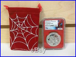 Spider-Man Homecoming 1oz Silver $5 Cook Islands NGC PF70 Mercanti First Release
