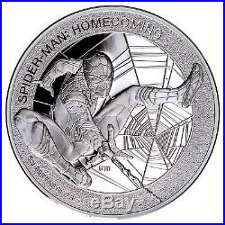 Spider-Man Marvel Homecoming 5 oz Silver Proof Coin Cook Islands 2017