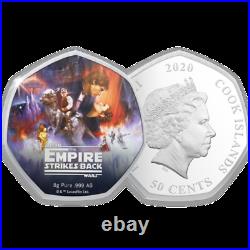 Star Wars 40th Anniversary The Empire Strikes Back Silver Coin Cook Islands 202
